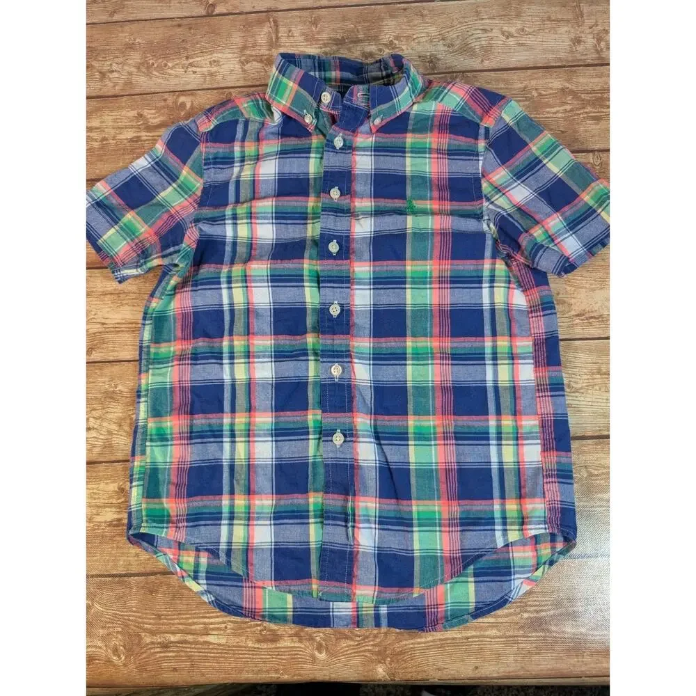 Lot Of 3 Button Down Boys Size Small Shirts Ralph Lauren Shawn White Calvin Klei